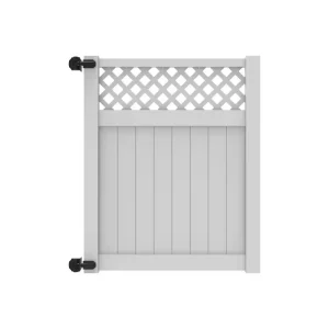 Barrette Outdoor Living Valley 5 ft. W x 6 ft. H White Vinyl Un-Assembled Fence Gate