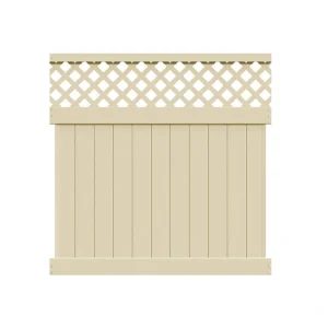 Barrette Outdoor Living Valley 6 ft. H x 6 ft. W Sand Vinyl Semi-Privacy Fence Panel (Unassembled) T726950485