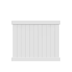 Barrette Outdoor Living Washington 5 ft. H x 6 ft. W White Vinyl Un-Assembled Fence Panel