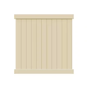 Barrette Outdoor Living Washington 6 ft. H x 6 ft. W Sand Vinyl Privacy Fence Panel (Unassembled)
