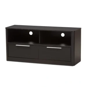 Baxton Studio Carlingford Modern/Contemporary Espresso Tv Cabinet (Accommodates TVs up to 60-in)