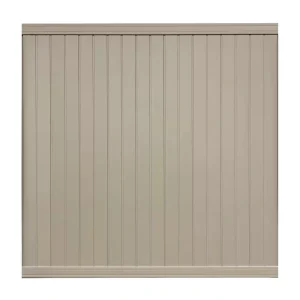 Belfast 6 ft. x 6 ft. Tan Vinyl Fence Panel