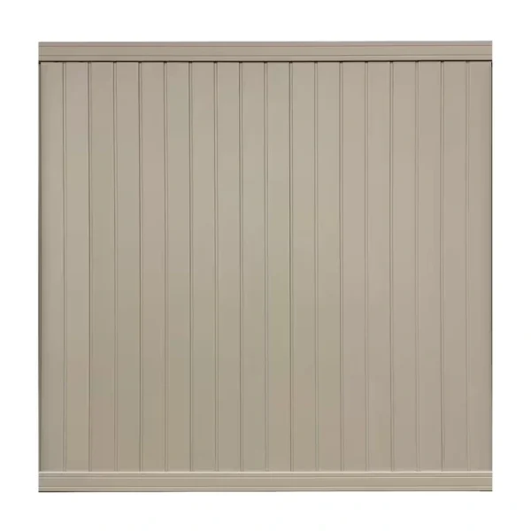 Belfast 6 ft. x 6 ft. Tan Vinyl Fence Panel