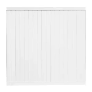 Belfast 6 ft. x 6 ft. White Vinyl Fence Panel