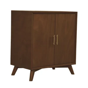 Benzara 32-in x 36-in Brown Square Bar Cabinet