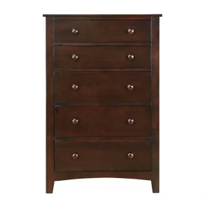 Benzara Brown 5-Drawer Accent Chest