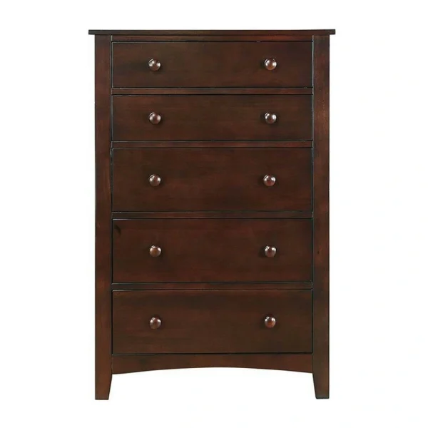 Benzara Brown 5-Drawer Accent Chest