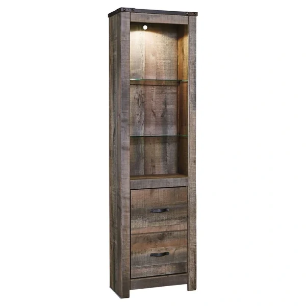 Benzara Contemporary/Modern Brown Wood China Cabinet with Wine Storage T726925184