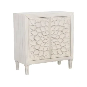 Benzara Whitewash Accent Chest