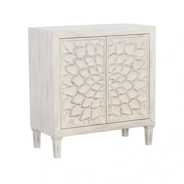 Benzara Whitewash Accent Chest