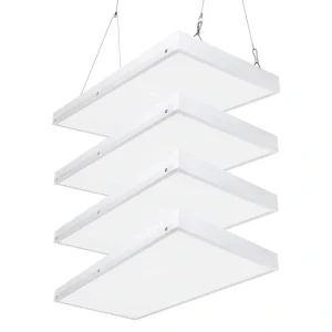 Bieuoram 2 ft. 100-Watt Integrated LED White High Bay Light 5000K Industrial Workshop Linear Hanging Light4-Pack