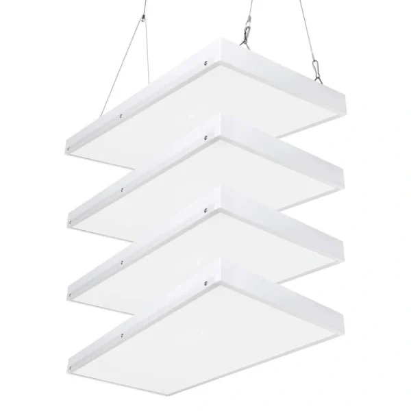 Bieuoram 2 ft. 100-Watt Integrated LED White High Bay Light 5000K Industrial Workshop Linear Hanging Light4-Pack