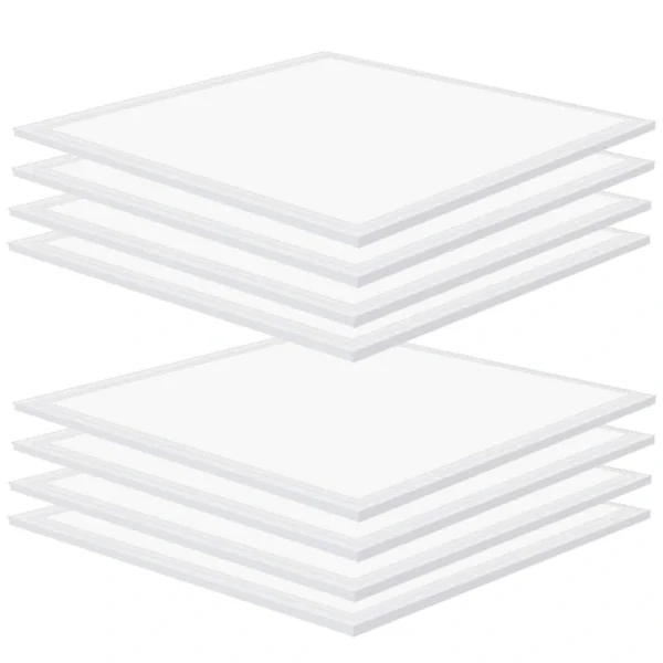Bieuoram 2 ft. x 2 ft. 5800 Lumens Integrated LED Flat Panel Light, 5000K Daylight Dimmable Commercial Light for Office (10-Pack)