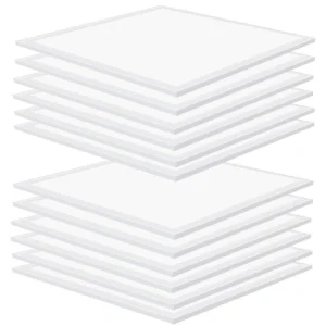 Bieuoram 2 ft. x 2 ft. 5800 Lumens Integrated LED Flat Panel Light, 5000K Daylight Dimmable Commercial Light for Office (12-Pack)