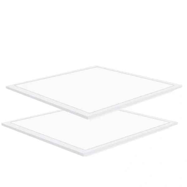 Bieuoram 2 ft. x 2 ft. 5800 Lumens Integrated LED Panel Light, 5000K Daylight, Dimmable 2×2 Recessed Edge-Lit Fixture (2 Pack)