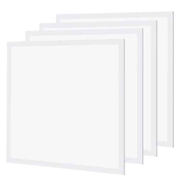 Bieuoram 2 ft. x 2 ft. 5800 Lumens Integrated LED Panel Light, 5000K Daylight, Dimmable (4 Pack)