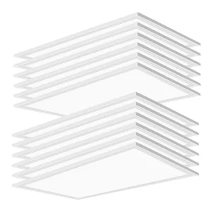 Bieuoram 2 ft. x 4 ft. 7800 Lumens Integrated LED Panel Light, 5000K White Color (12-Pack)