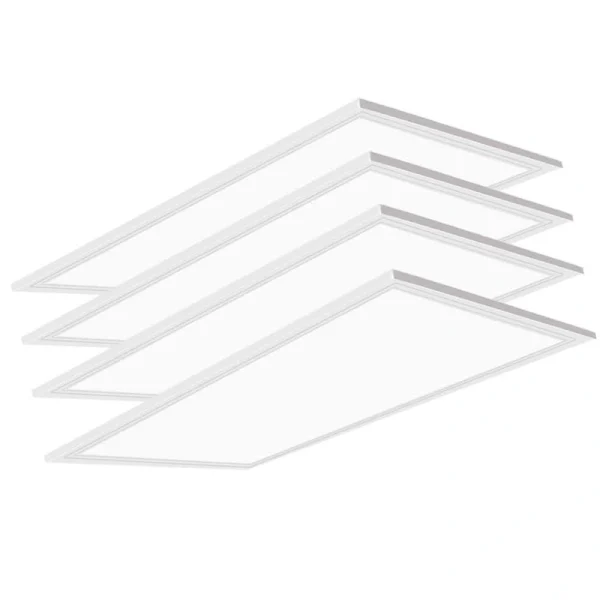 Bieuoram 2 ft. x 4 ft. 7800 Lumens Integrated LED Panel Light, 5000K White Color (4-Pieces)