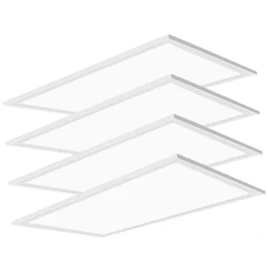 Bieuoram 2 ft. x 4 ft. 7800-Lumens Integrated LED Panel Light, 5000K White Color (4-Pieces)