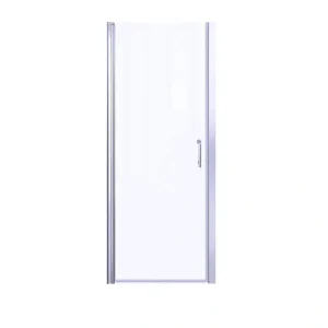 Boosicavelly 32 In. W x 72 In. H Pivot Semi-Frameless Shower Door in Chrome with Clear Glass