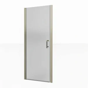 Boosicavelly 32 in. W x72 in. H Semi-Frameless Pivot Shower Door in Brushed Nickel with Clear Glass