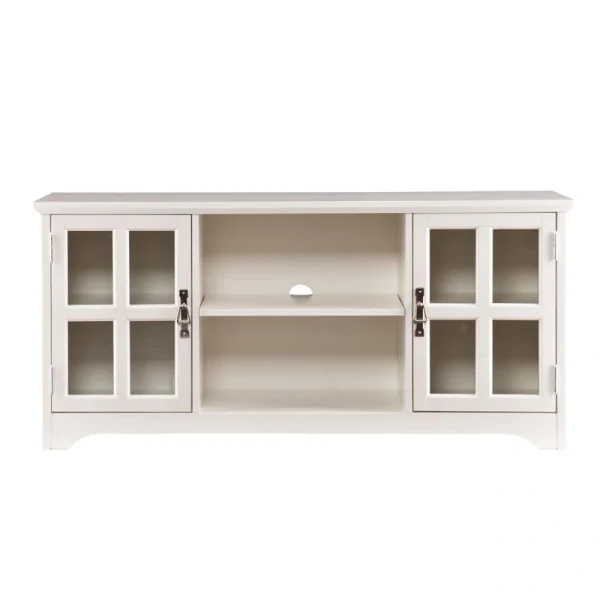Boston Loft Furnishings Hudson Transitional White Tv Cabinet (Accommodates TVs up to 50-in)