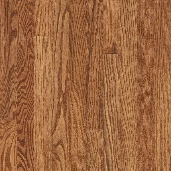 Bruce Plano Low Gloss Gunstock Oak 3/4 in. T x 2-1/4 in. W Smooth Solid Oak Hardwood Flooring (20 sq.ft./ctn)