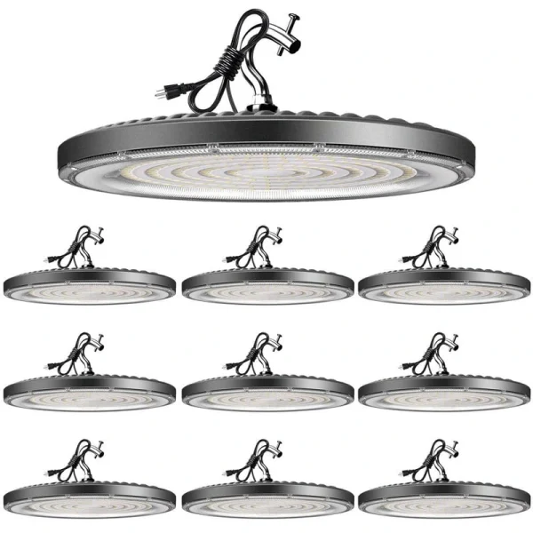 bulbeats 10Pack of 240W LED High Bay Light 36000LM High Bay LED Shop Lights AC100-277V Commercial Bay Lighting for Warehouse