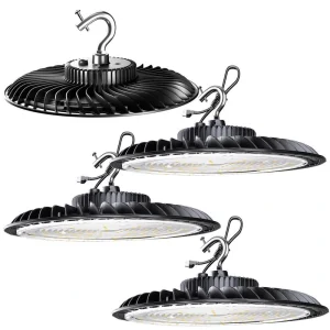 bulbeats 4-Pack of 250-Watt LED High Bay Light 37500LM High Bay LED Shop Lights AC100-277V Commercial Bay Lighting for Warehouse