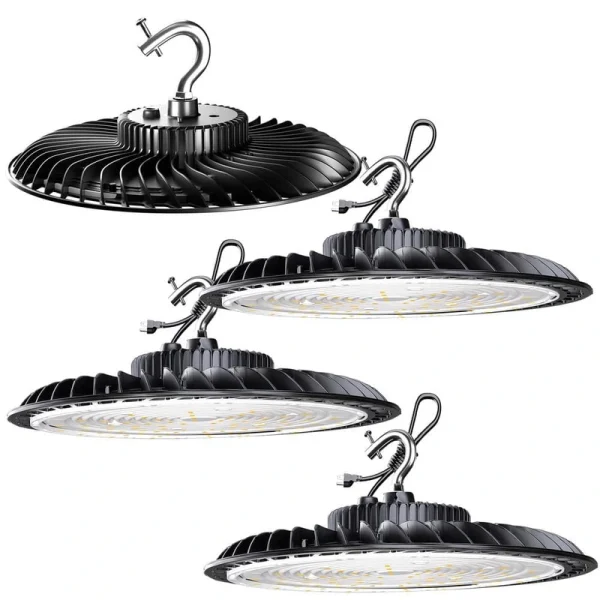 bulbeats 4-Pack of 250-Watt LED High Bay Light 37500LM High Bay LED Shop Lights AC100-277V Commercial Bay Lighting for Warehouse