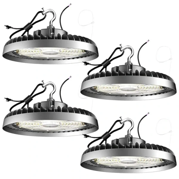 bulbeats 4Pack 500W LED High Bay Light 75000LM High Bay LED Shop Lights AC100-277V Commercial Bay Lighting for Warehouse