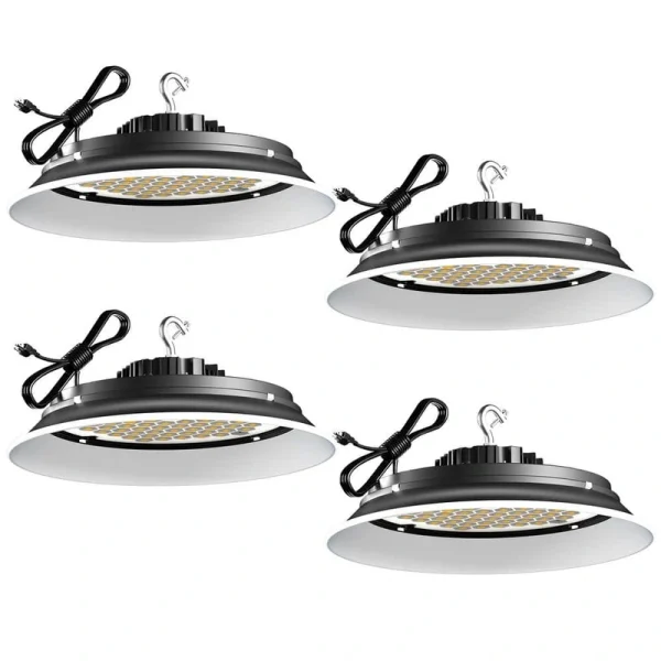 bulbeats 4Pack of 250W LED High Bay Light 37500LM High Bay LED Shop Lights AC100-277V Commercial Bay Lighting for Warehouse