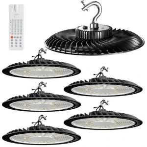 bulbeats 6Pack 250W LED High Bay Light with Motion Sensor 37500LM High Bay LED Shop Light, AC100-277V UFO LED Lights