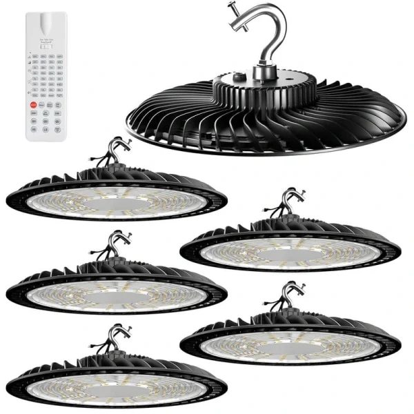 bulbeats 6Pack 250W LED High Bay Light with Motion Sensor 37500LM High Bay LED Shop Light, AC100-277V UFO LED Lights