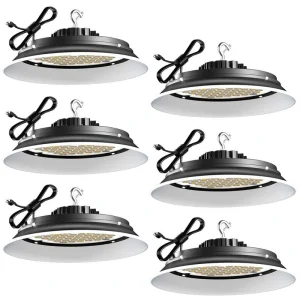 bulbeats 6Pack of 215W LED High Bay Light 32250LM High Bay LED Shop Lights AC100-277V Commercial Bay Lighting for Warehouse