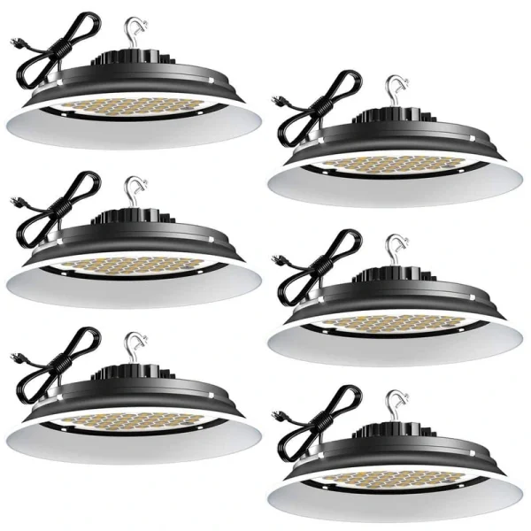 bulbeats 6Pack of 215W LED High Bay Light 32250LM High Bay LED Shop Lights AC100-277V Commercial Bay Lighting for Warehouse