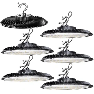 bulbeats 6Pack of 320-Watt LED High Bay Light 48000LM High Bay LED Shop Lights AC100-277V Commercial Bay Lighting for Warehouse