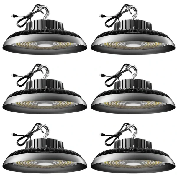 bulbeats 6Pack of LED High Bay Light 350W 52500LM High Bay LED Shop Lights AC100-277V UFO LED Lights for Garage