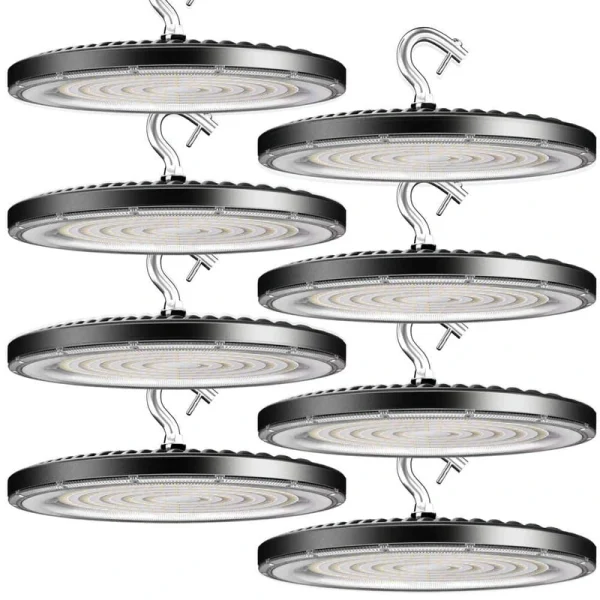 bulbeats 8Pack of 200W LED High Bay Light 30000LM High Bay LED Shop Lights AC100-277V Commercial Bay Lighting for Warehouse