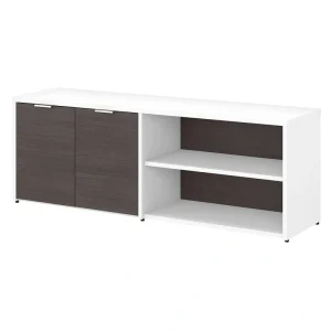 Bush Business Furniture Jamestown White/Storm Gray 4-Shelf Office Cabinet