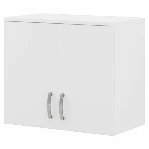 Bush Business Furniture Univeral Storage 28.3464-in W x 24.1732-in H Wood Composite White Wall-mount Utility Storage Cabinet