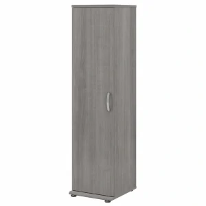 Bush Business Furniture Universal Storage 15.6692-in W x 61.811-in H Wood Composite Platinum Gray Freestanding Utility Storage Cabinet