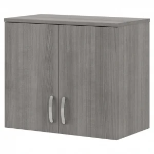 Bush Business Furniture Universal Storage 28.3464-in W x 24.1732-in H Wood Composite Platinum Gray Wall-mount Utility Storage Cabinet