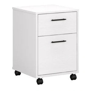 Bush Furniture Key West Pure White Oak 2-Drawer 15.51-in File Cabinet