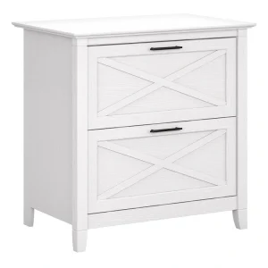 Bush Furniture Key West Pure White Oak 2-Drawer 30-in File Cabinet