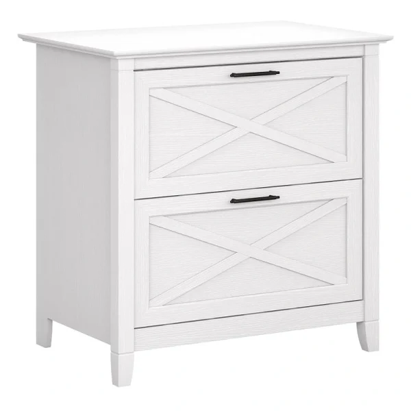 Bush Furniture Key West Pure White Oak 2-Drawer 30-in File Cabinet