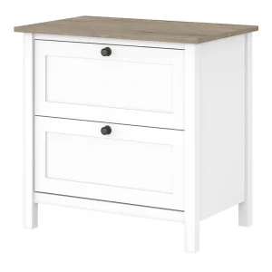 Bush Furniture Mayfield Pure White 2-Drawer 30.79-in File Cabinet