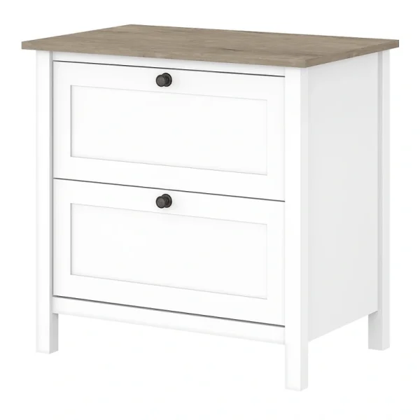 Bush Furniture Mayfield Pure White 2-Drawer 30.79-in File Cabinet