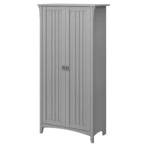 Bush Furniture Salinas 31.5-in W x 62.95-in H Wood Composite Cape Cod Gray Freestanding Utility Storage Cabinet