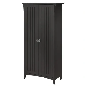 Bush Furniture Salinas 31.5-in W x 62.95-in H Wood Composite Vintage Black Freestanding Utility Storage Cabinet T726925118